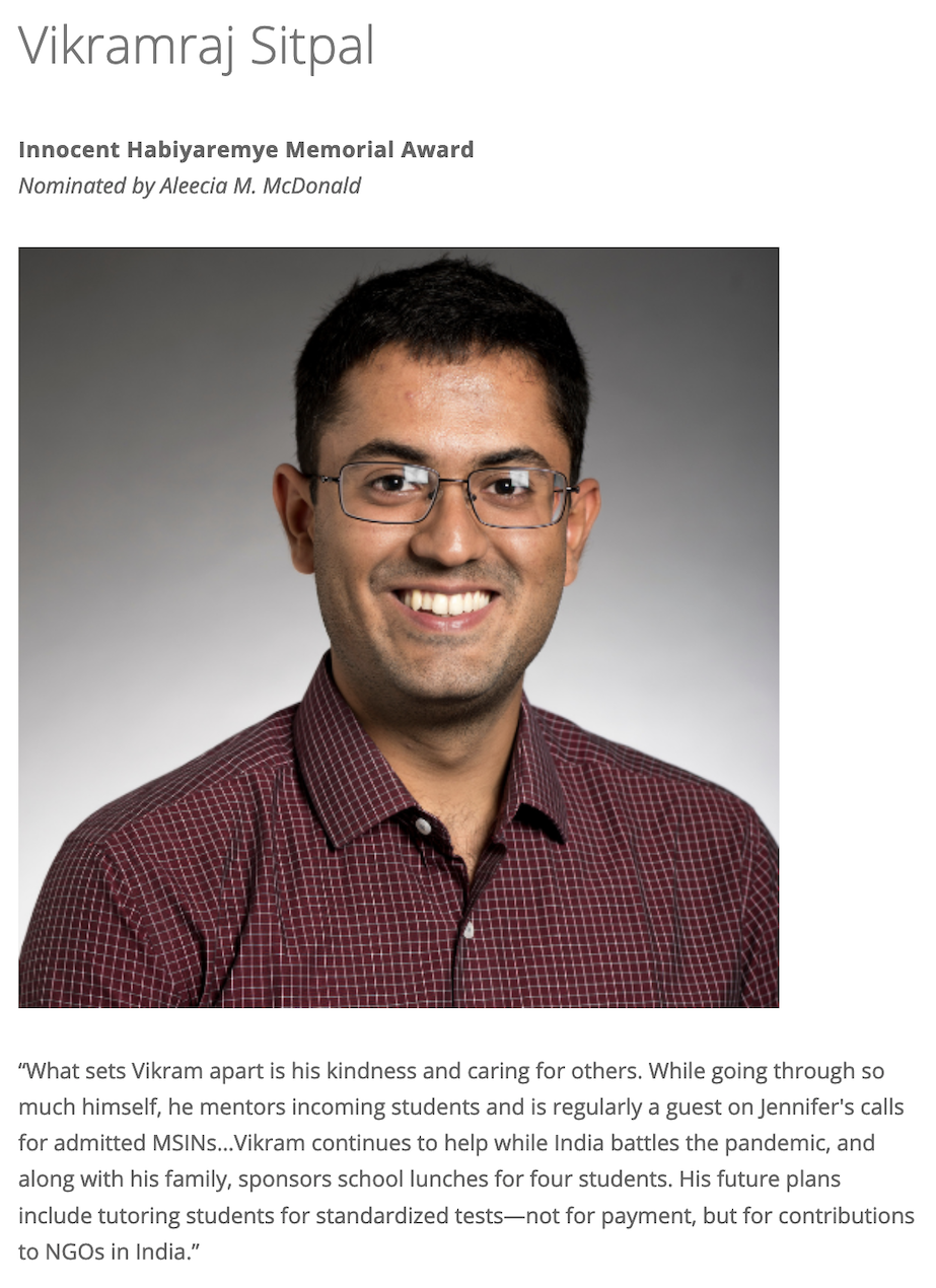 Innocent Habiyaremye Memorial Award by CMU